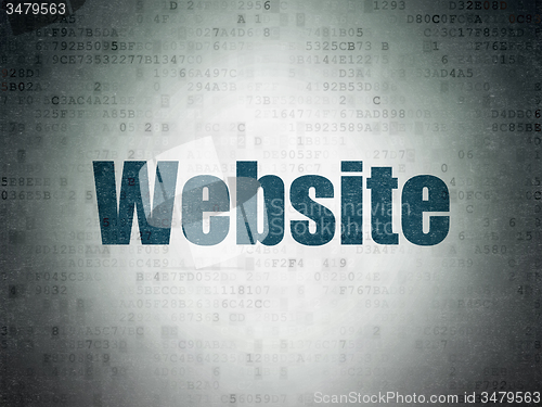 Image of Web design concept: Website on Digital Paper background