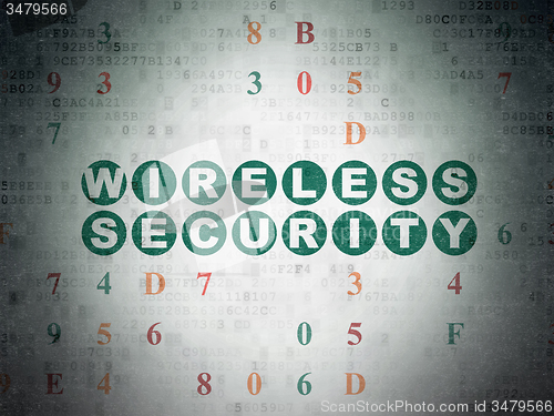 Image of Protection concept: Wireless Security on Digital Paper background