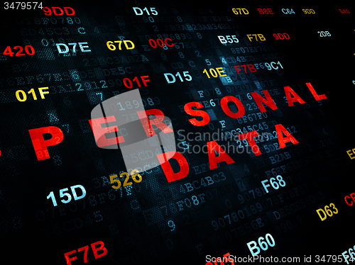 Image of Information concept: Personal Data on Digital background