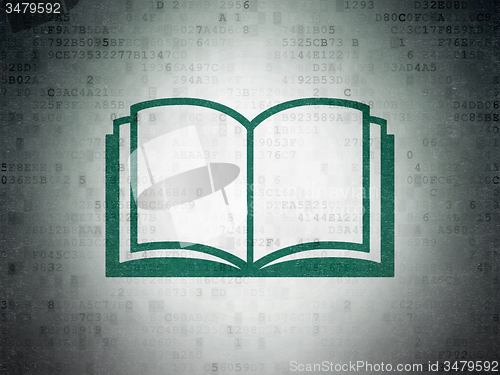 Image of Science concept: Book on Digital Paper background