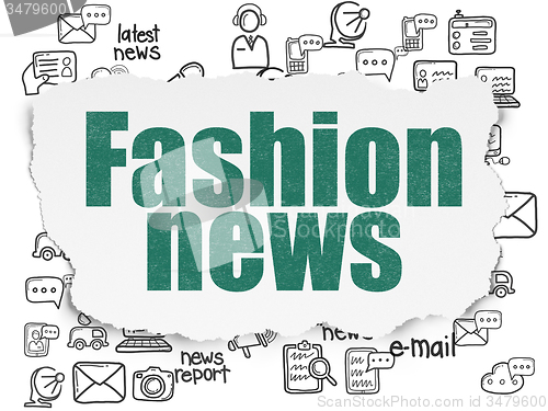 Image of News concept: Fashion News on Torn Paper background