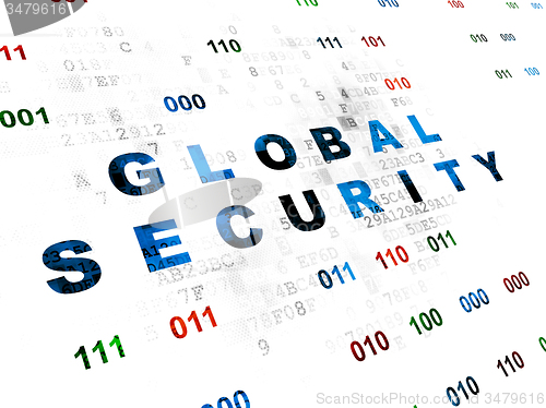 Image of Safety concept: Global Security on Digital background