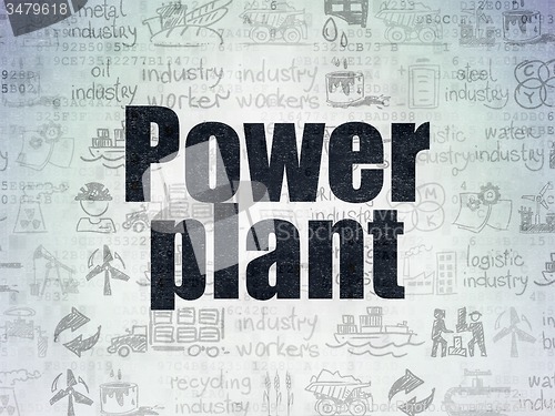 Image of Manufacuring concept: Power Plant on Digital Paper background