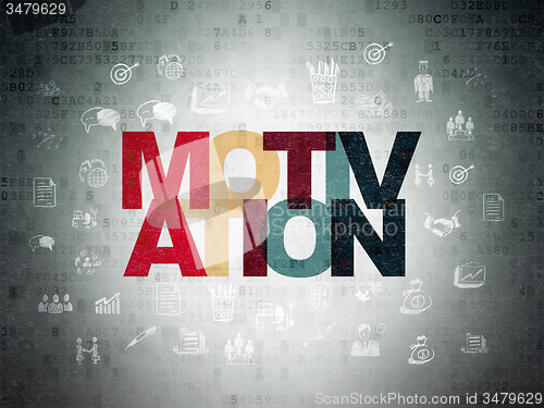 Image of Business concept: Motivation on Digital Paper background