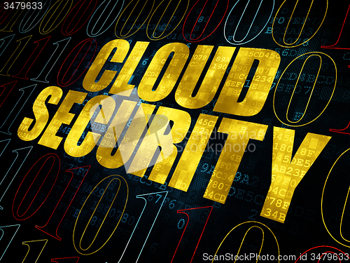 Image of Cloud computing concept: Cloud Security on Digital background