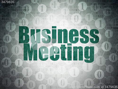 Image of Finance concept: Business Meeting on Digital Paper background