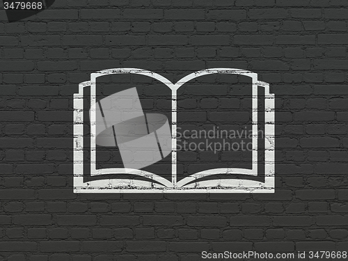 Image of Studying concept: Book on wall background