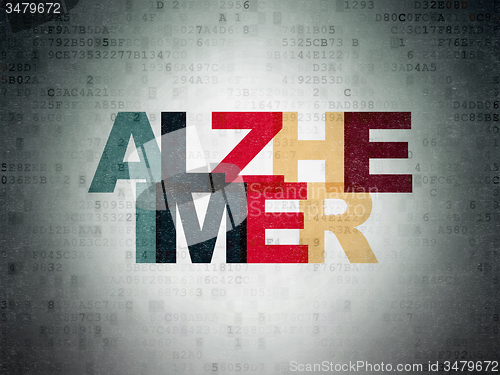 Image of Health concept: Alzheimer on Digital Paper background