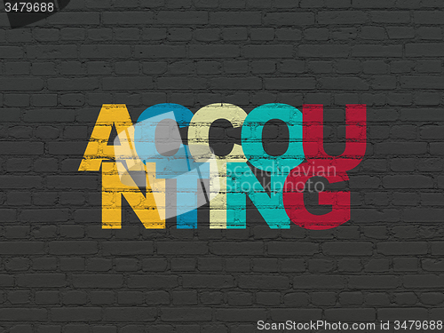 Image of Banking concept: Accounting on wall background