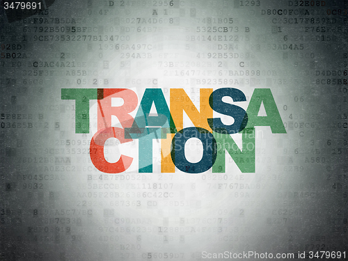 Image of Money concept: Transaction on Digital Paper background