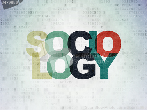 Image of Studying concept: Sociology on Digital Paper background