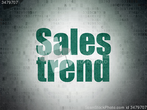 Image of Advertising concept: Sales Trend on Digital Paper background