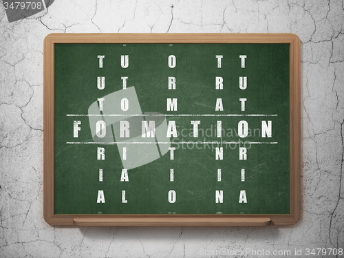 Image of Education concept: word Formation in solving Crossword Puzzle