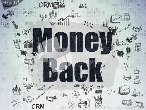 Image of Finance concept: Money Back on Digital Paper background