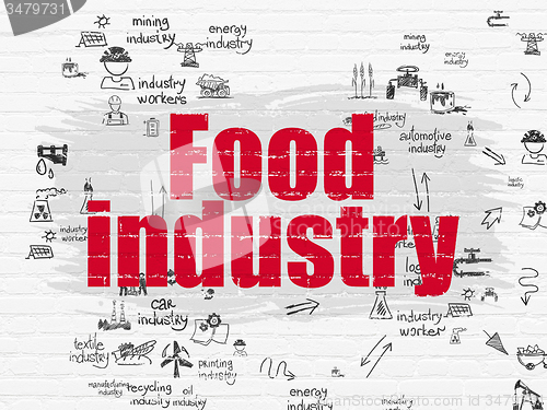 Image of Manufacuring concept: Food Industry on wall background