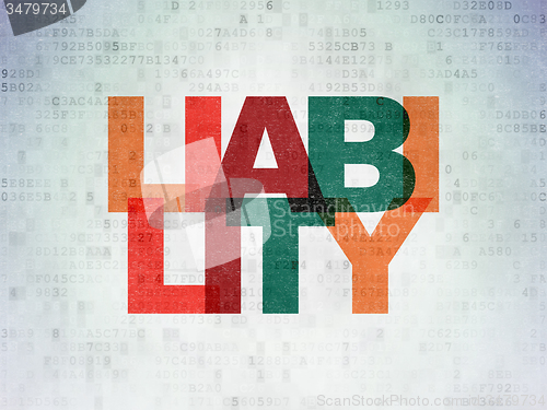 Image of Insurance concept: Liability on Digital Paper background