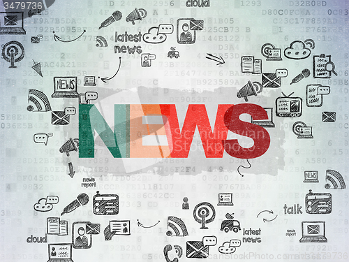 Image of News concept: News on Digital Paper background