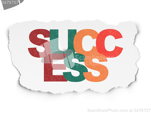 Image of Finance concept: Success on Torn Paper background