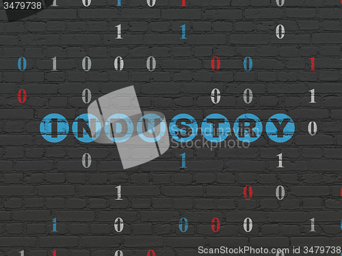 Image of Finance concept: Industry on wall background