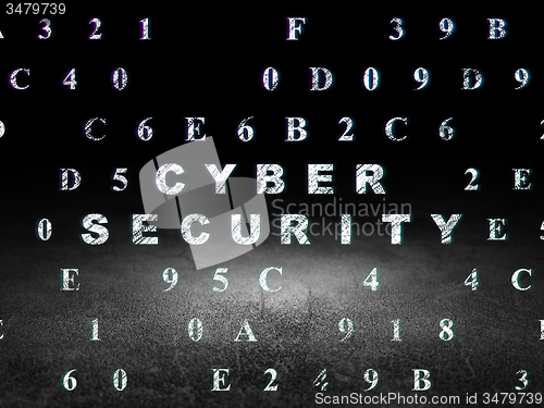 Image of Privacy concept: Cyber Security in grunge dark room