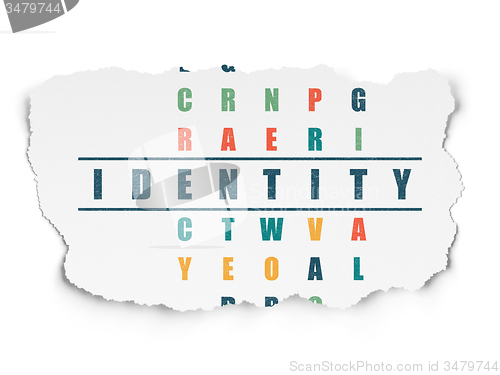 Image of Protection concept: word Identity in solving Crossword Puzzle
