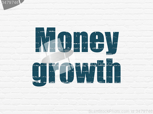 Image of Money concept: Money Growth on wall background