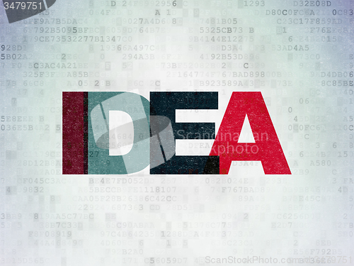 Image of Advertising concept: Idea on Digital Paper background