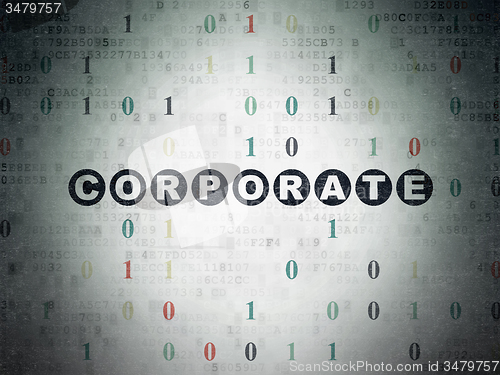 Image of Business concept: Corporate on Digital Paper background