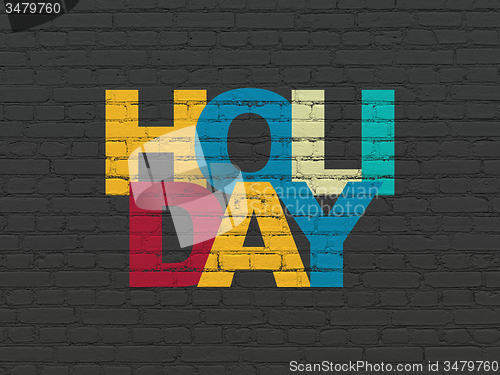 Image of Tourism concept: Holiday on wall background