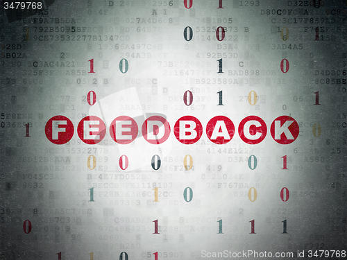 Image of Finance concept: Feedback on Digital Paper background