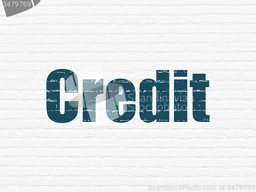 Image of Money concept: Credit on wall background