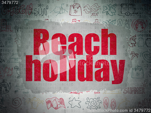 Image of Vacation concept: Beach Holiday on Digital Paper background