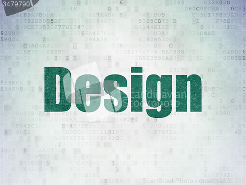 Image of Advertising concept: Design on Digital Paper background