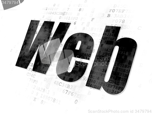 Image of Web development concept: Web on Digital background