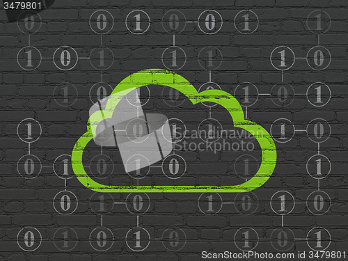 Image of Cloud networking concept: Cloud on wall background