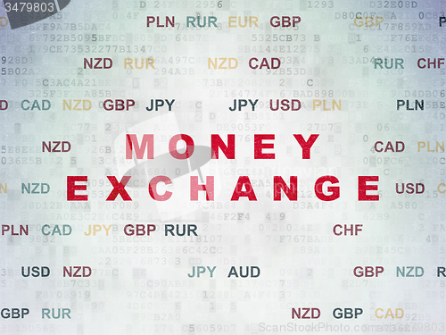 Image of Currency concept: Money Exchange on Digital Paper background
