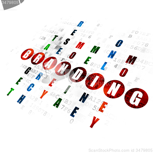 Image of Marketing concept: word Branding in solving Crossword Puzzle