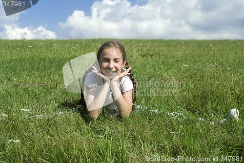 Image of Girl on  the grass I