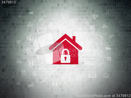Image of Business concept: Home on Digital Paper background