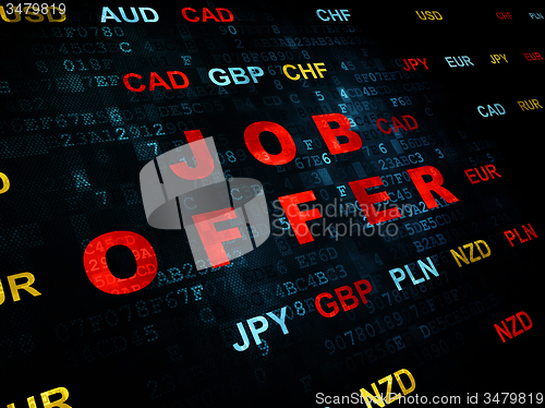 Image of Business concept: Job Offer on Digital background