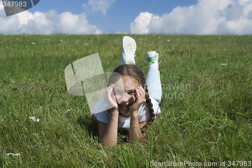 Image of Girl on  the grass III