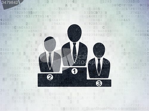 Image of Business concept: Business Team on Digital Paper background
