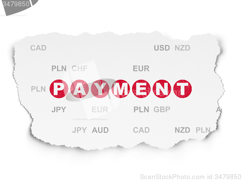 Image of Banking concept: Payment on Torn Paper background