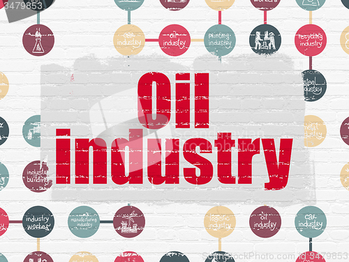 Image of Manufacuring concept: Oil Industry on wall background