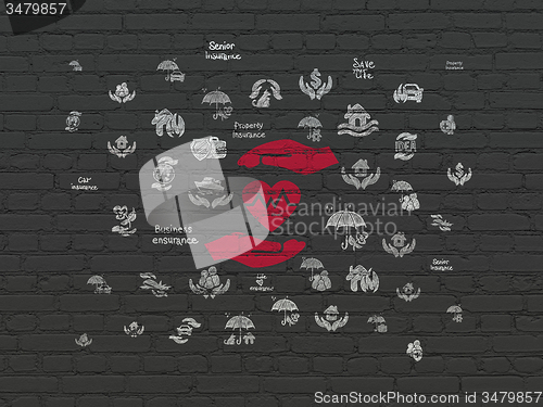 Image of Insurance concept: Health Insurance on wall background
