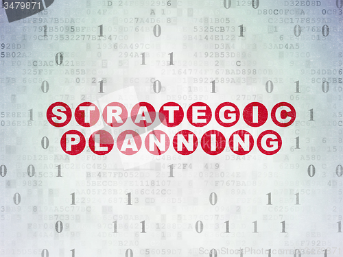 Image of Finance concept: Strategic Planning on Digital Paper background
