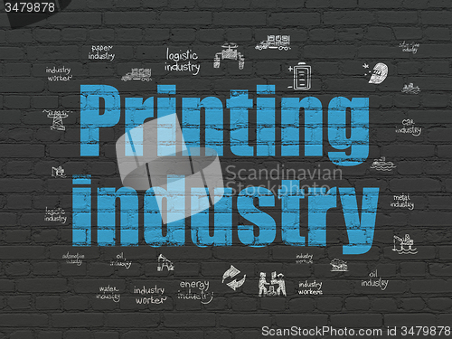 Image of Industry concept: Printing Industry on wall background