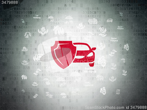 Image of Insurance concept: Car Insurance on Digital Paper background