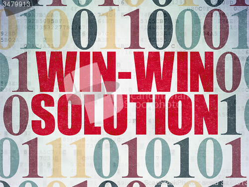 Image of Business concept: Win-win Solution on Digital Paper background