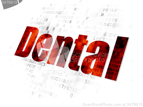 Image of Medicine concept: Dental on Digital background